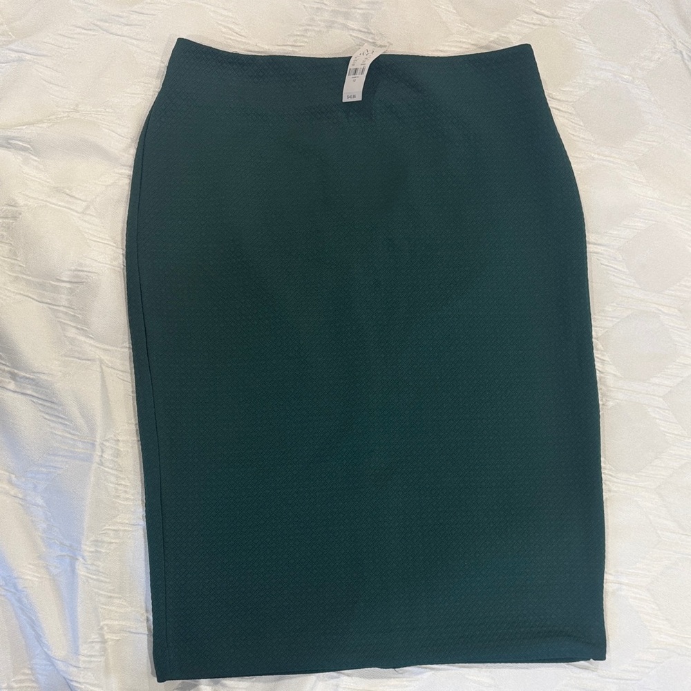 New York & Company Dark Green Pencil Skirt